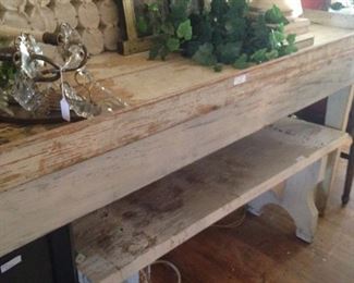 Shabby chic table & bench