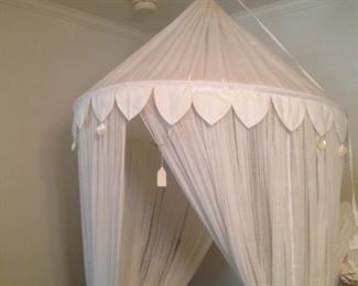 Bed canopy netting  .  .  .  for your favorite little princess