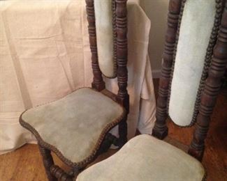 Pair of small back chairs
