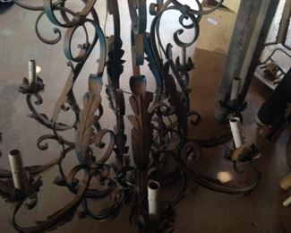Old metal chandelier