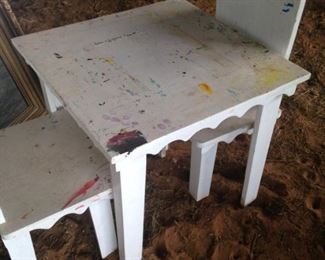Child's table & 2 chairs