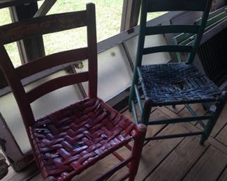 Old ladder back chairs