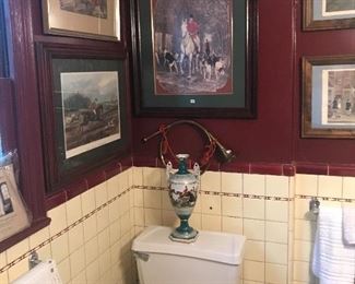 A corner of the hunt bathroom filled to the brim with everything imaginable for the spa bathroom 