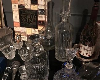 Decanters including a wonderful Baccarat as is decanter in the Harmony pattern 