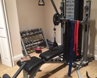 five pieces of good exercise equipment.