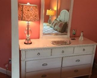 Ethan Allen double dresser and mirror.