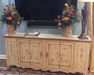 Long low wall cabinet.