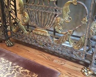 Iron base console table.