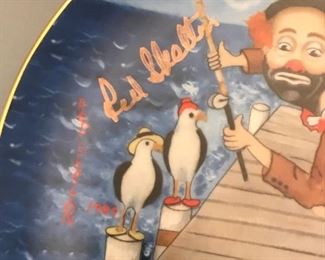 Red Skelton plates hand signed