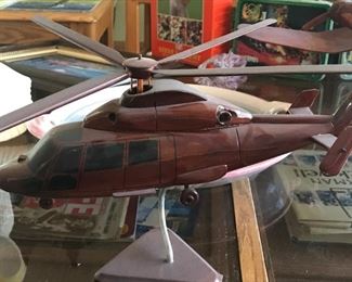 Wood helicopter models