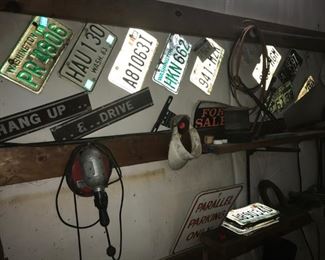 License plates and signs