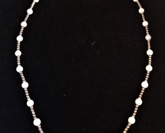 925 Necklace with Marble