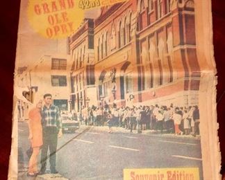 1967 Grand Ole Opry souvenir edition from newspaper
