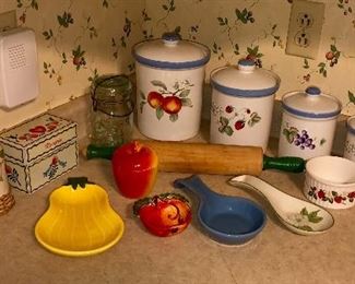 Collection of fruit Kitchen items