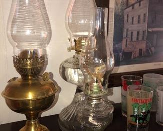 Antique and vintage oil lamps