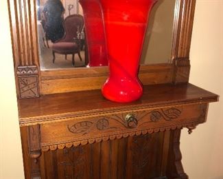 Used polish art glass vase