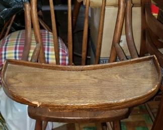 vintage wooden high chair