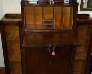 secretary with side shelves