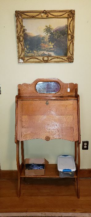 drop down secretary, framed art