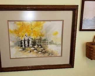 Watercolor, framed art