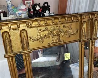 Civil War era mirror with acorns and bee hives