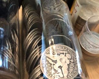 silver half dollars and silver dollars