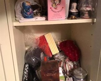 Many unopened gift items and perfumes
