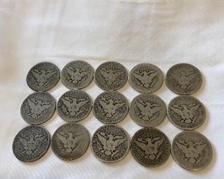 15 Silver Half Dollars