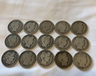 15 Silver Half Dollars