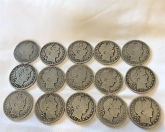 15 Silver Half Dollars