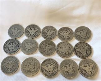 15 Silver Half Dollars