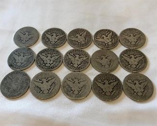 15 Silver Half Dollars