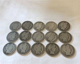 15 Silver Half Dollars