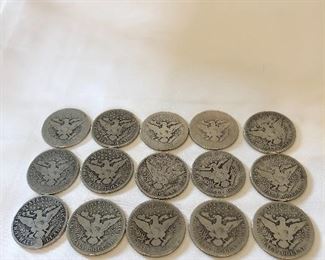 15 Silver Half Dollars