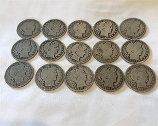 15 Silver Half Dollars