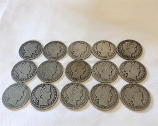 15 Silver Half Dollars