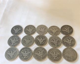 15 Silver Half Dollars