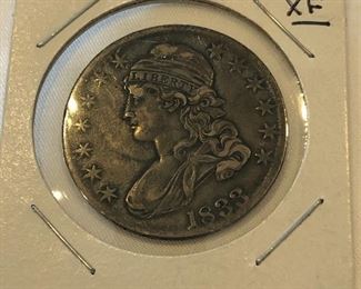 1833 Capped Bust Silver Half Dollar