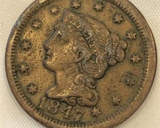 1847 One Cent Coin