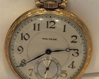 Waltham Premier 19 Jewel 14k Gold Filled Pocket Watch