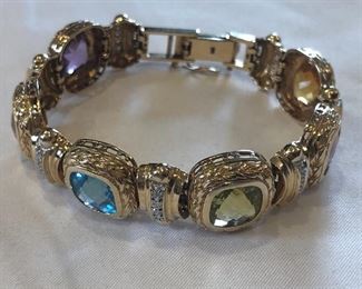 Ross Simons 14k Gold & Semi-Precious Stones Bracelet