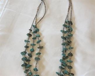 Navajo Turquoise and Sterling Necklace