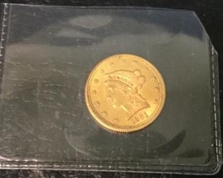1861 us gold coin
