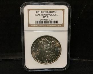 1891 morgan silver dollar