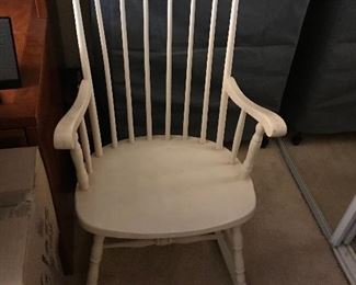 White rocking chair
