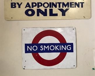 Signs-No smoking-By appointment only