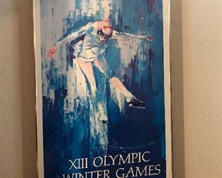 1980 Winter Olympic Games Poster Lake Placid