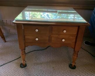 #31		1 drawer End Table Maple ("as is" legs)   27x26x21.5	 $75.00 
