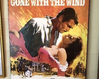 one of two Gone with the Wind framed posters