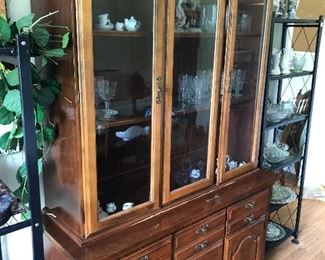 One of two good looking and very inexpensive china cabinets 